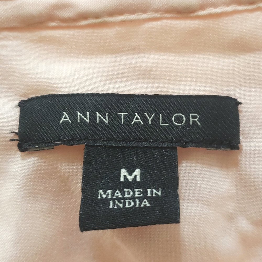 Ann Taylor Peach Blush Pineapple Crochet Lace Sleeveless Top MEDIUM Coquette - Picture 11 of 12